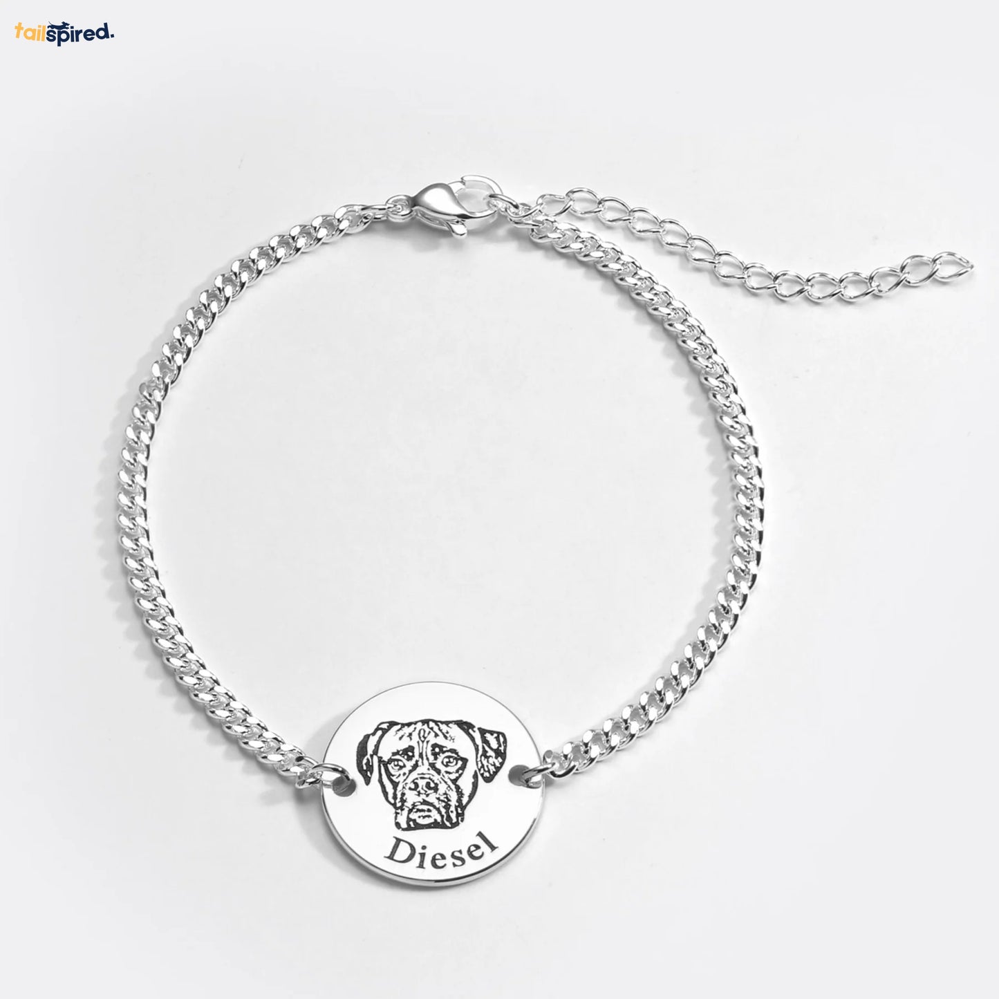 Pet Face Bracelet Silver